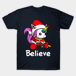 Unicorn Santa Christmas T-Shirt